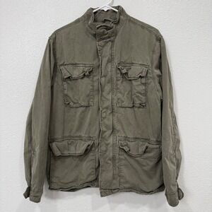 Old‎ Navy Womens Olive Green Cotton Utility Field Jacket Military M 1166